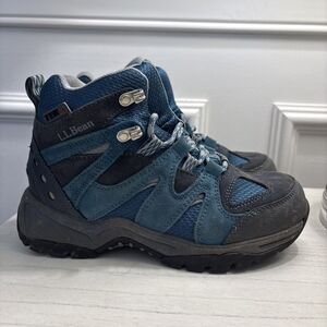 L.L.Bean Kids’ Trail Model Hikers – Teal Blue & Gray – Unisex – Kids Size 4